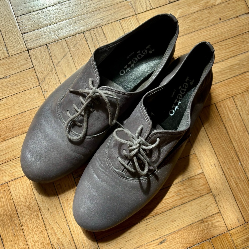 Repetto Gray Zizi Lace-Up Oxfords